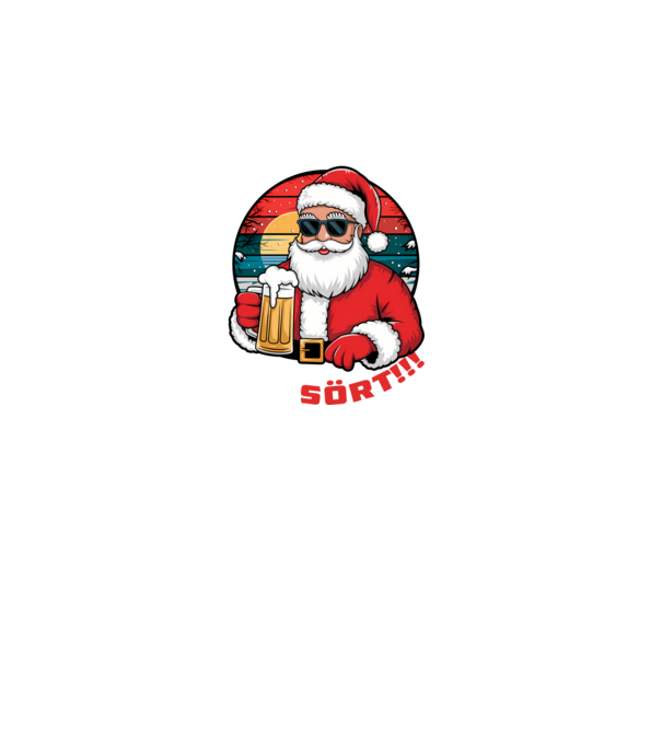 Ho ho hozz még sört karácsonyi fekete pólóra minta fekete pólón