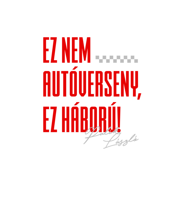 Ez nem verseny, ez háború! - Palik László minta homokszín pólón