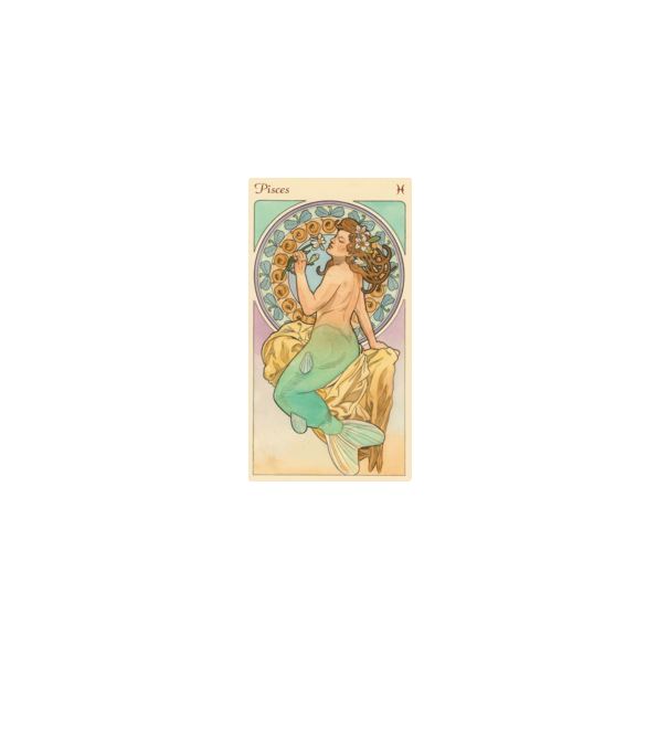 Tarot Horoszkóp HALAK minta fehér pólón