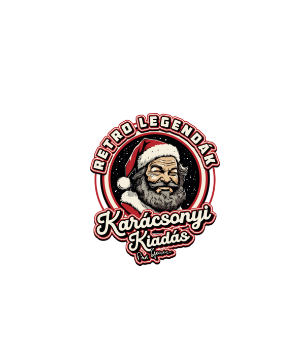 Retro Legenda Karácsony Bud Spencer minta fekete pólón