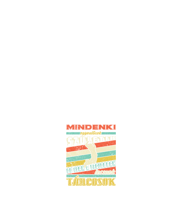 Retro mindenki egyenlő táncos minta sötétkék pólón