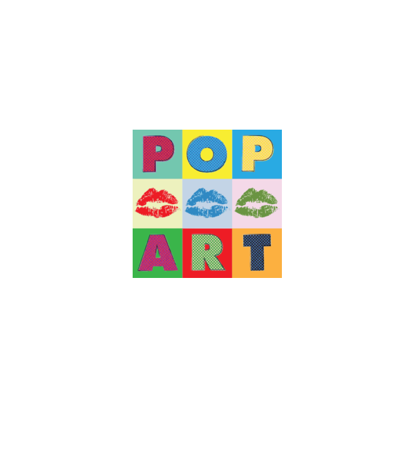 pop art minta szürke pólón