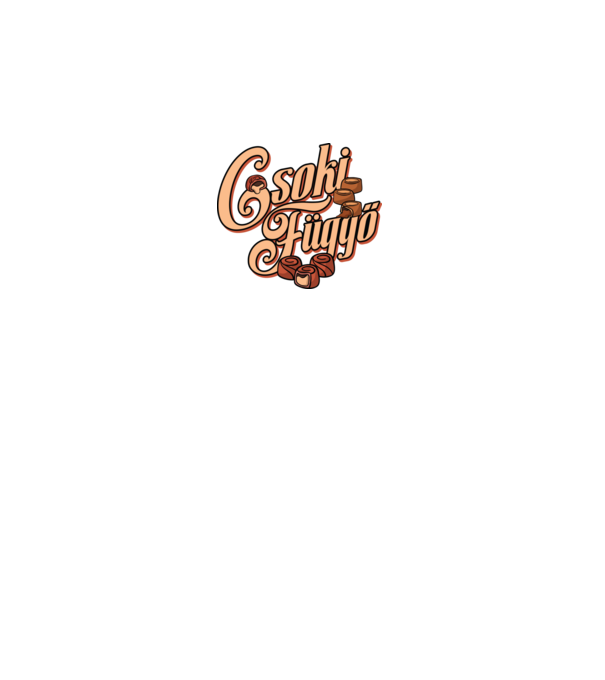 Csoki függő minta fekete pólón