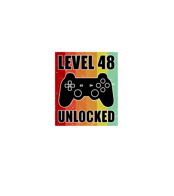 level 48 unlocked retro gamer minta fekete pólón