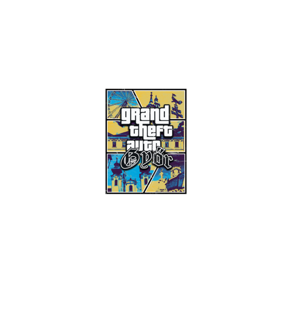 GTA Győr minta szürke pólón