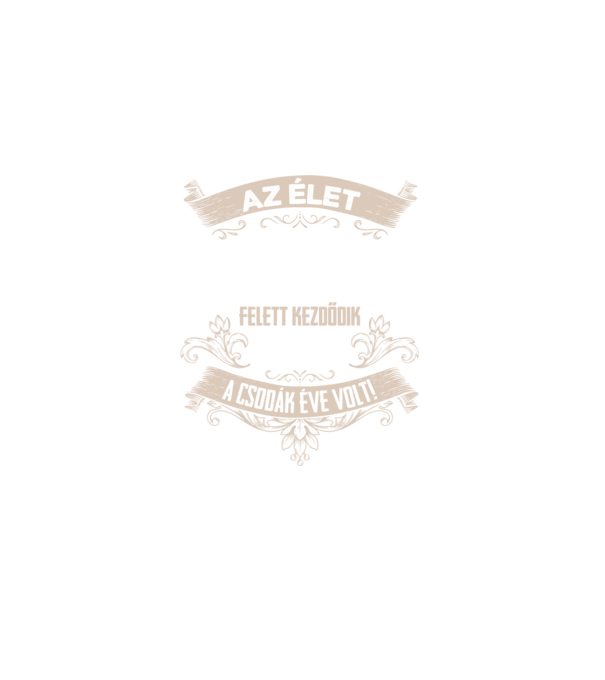 A csodák éve szülinapos 50 éves 1975 minta fekete pólón