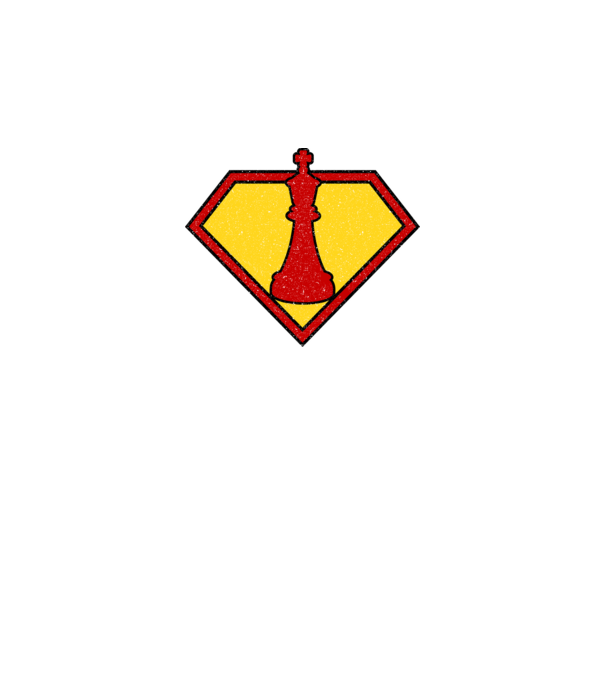 SuperChess Király minta királykék pólón