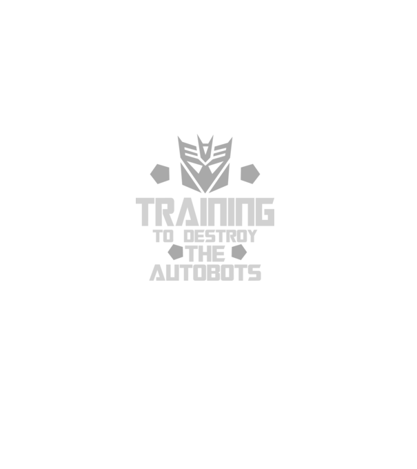 Training to destroy the autobots minta fekete pólón