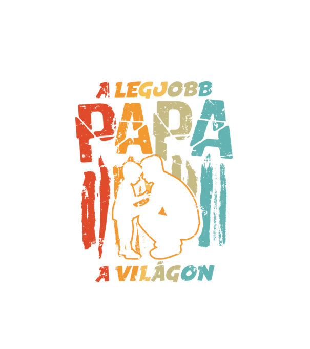 Legjobb PAPA retro minta fehér pólón