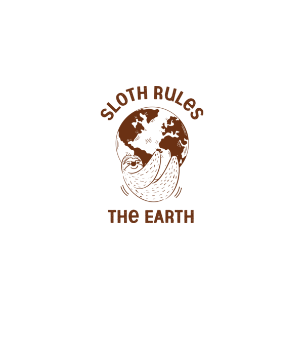 Sloth rules the world minta fehér pólón