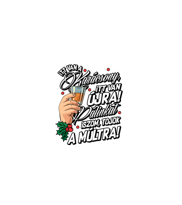 Tojok a múltra minta fekete pólón