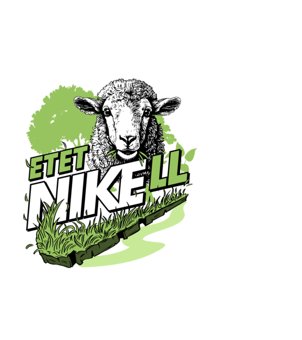 EtetNikell birka fehérre minta világoskék pólón