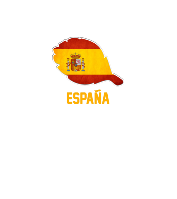 Spanyol zászló minta fehér pólón
