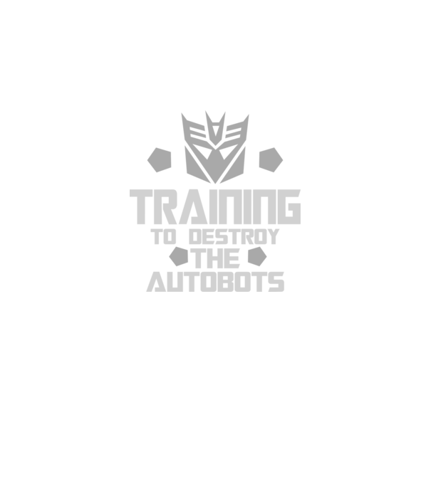 Training to destroy the autobots minta fekete pólón