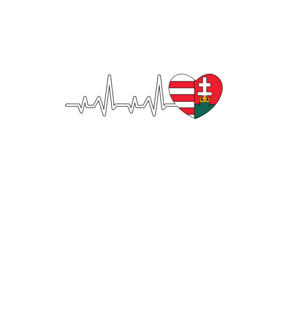 Címer heartbeat minta sötétkék pólón
