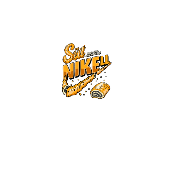SütNikell minta királykék pólón