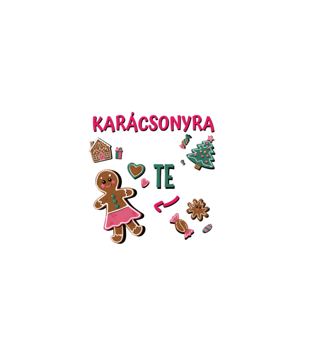 Minden, amit karácsonyra akarok TE vagy férfi fekete pólóra minta sötétkék pólón