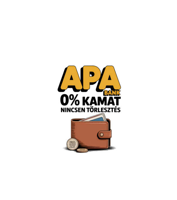 APA BANK minta fehér pólón