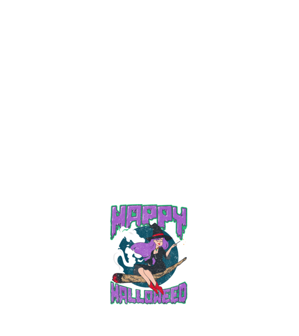 Happy Halloweed minta fehér pólón