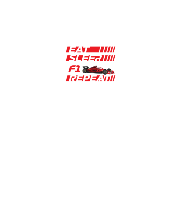 Forma 1 Eat Sleep repeat minta fekete pólón