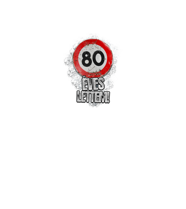 Speedlimit 80 éves minta fekete pólón
