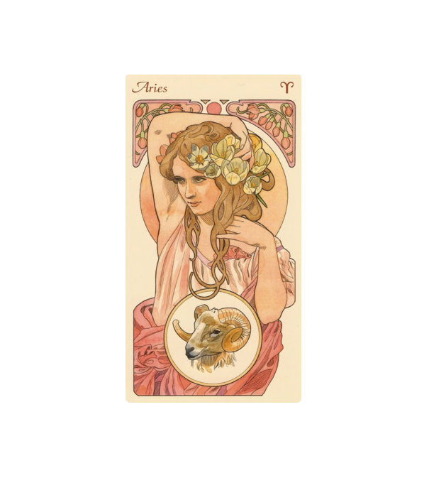 Tarot Horoszkóp KOS minta fehér pólón