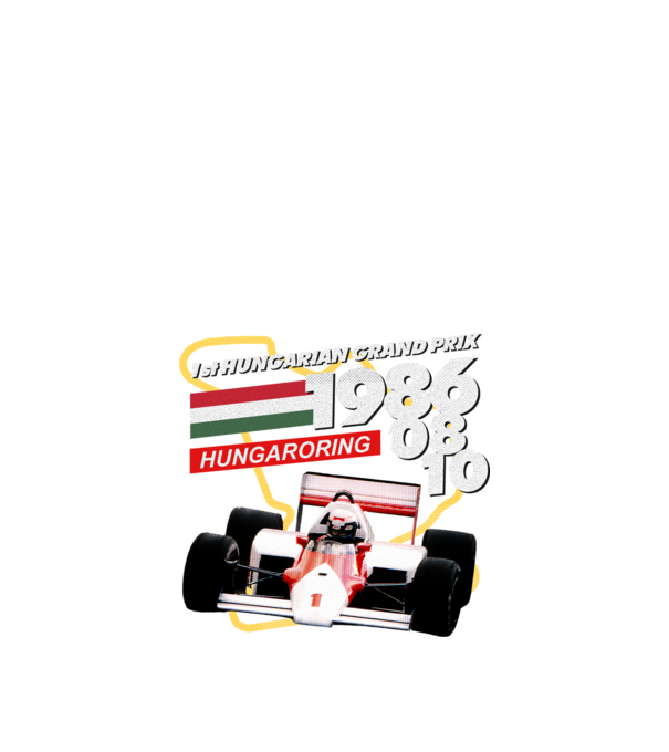 1986 hungaroring minta fekete pólón