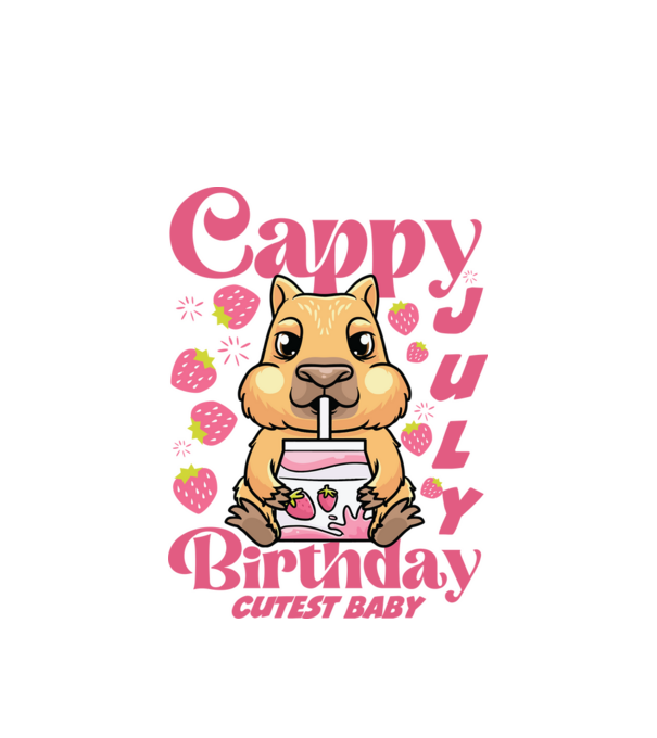 Cappy Birthday July minta fehér pólón