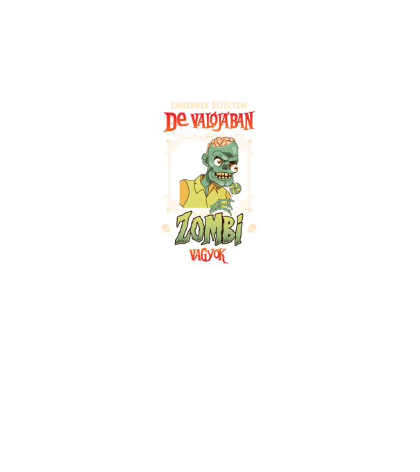 Ember jelmez zombi minta fekete pólón