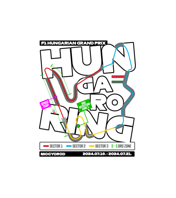 Hungaroring basic 24 minta fehér pólón