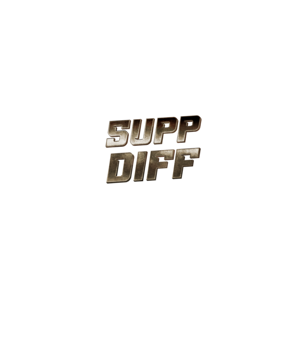 SUPP DIFF metalic minta fekete pólón