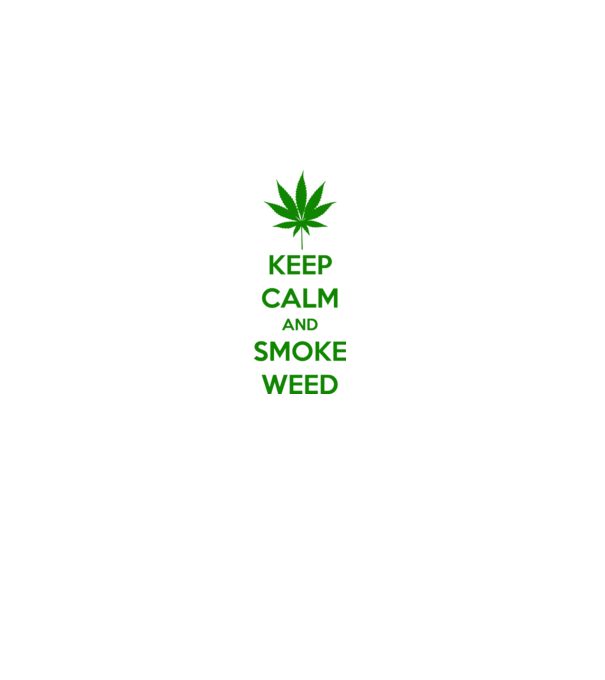 Keep calm - SMOKE WEED minta szürke pólón
