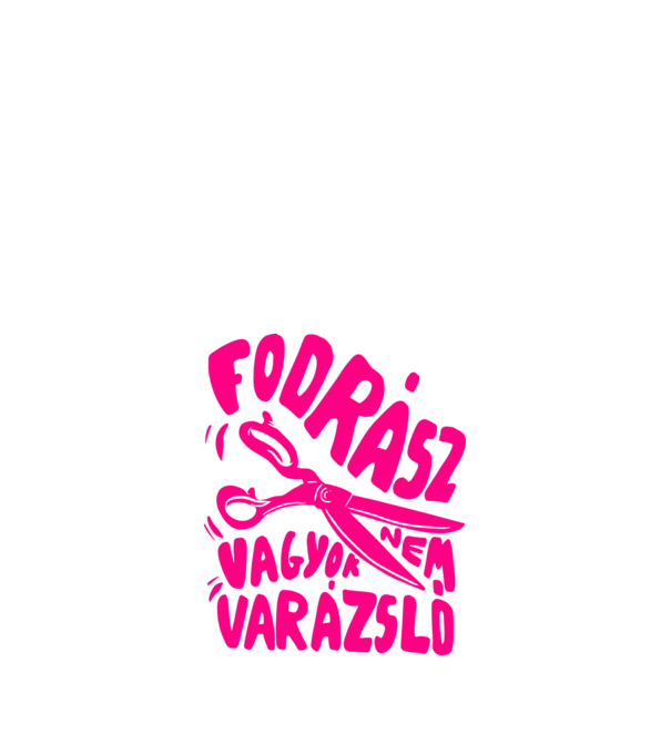 Groovy fodrász minta fehér pólón