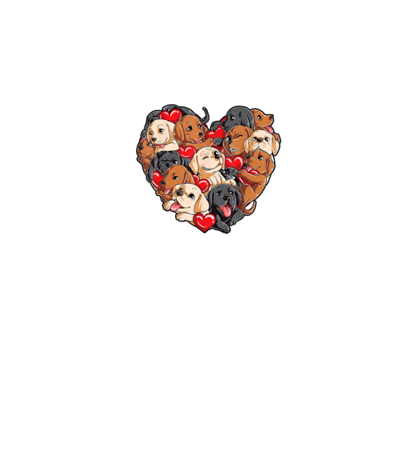 Puppy Heart minta sötétkék pólón