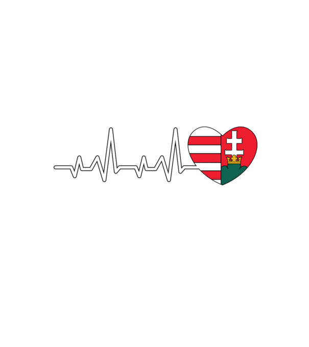 Címer heartbeat minta fekete pólón