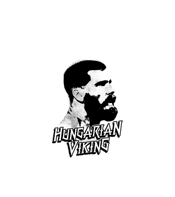 Hungarian Viking fehér minta fehér pólón