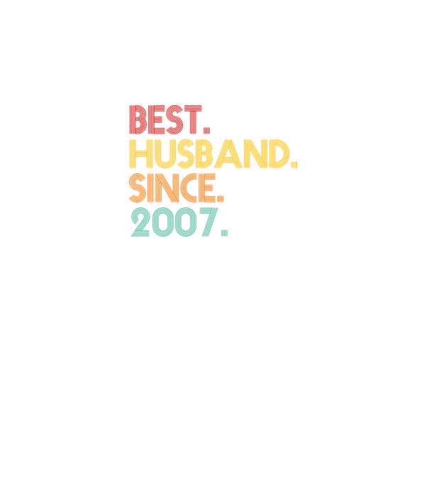best husband since 2007 retro minta fekete pólón