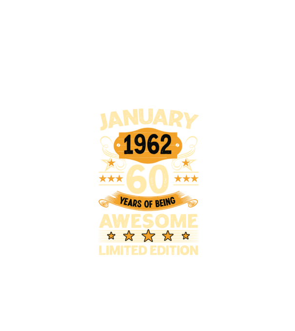 60 years of being limited edition_january minta fekete pólón