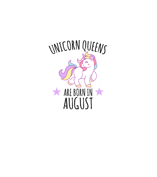 Unicorn queens are born in - August minta fehér pólón