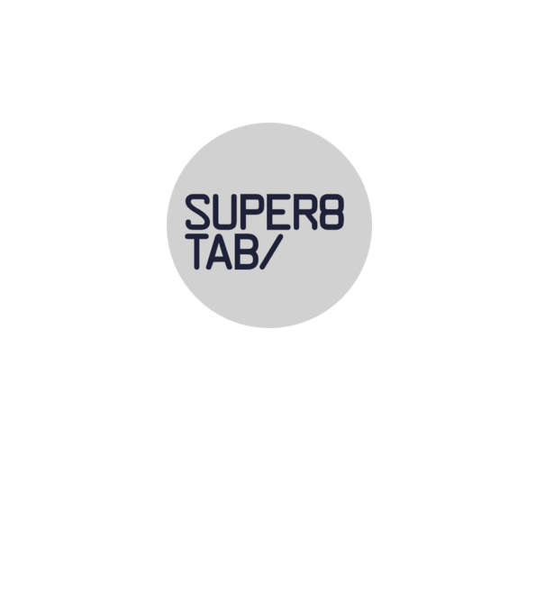 Super8 & Tab minta fekete pólón