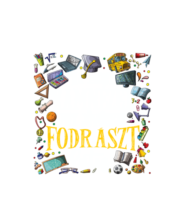 Jövőbeli fodrász minta fehér pólón