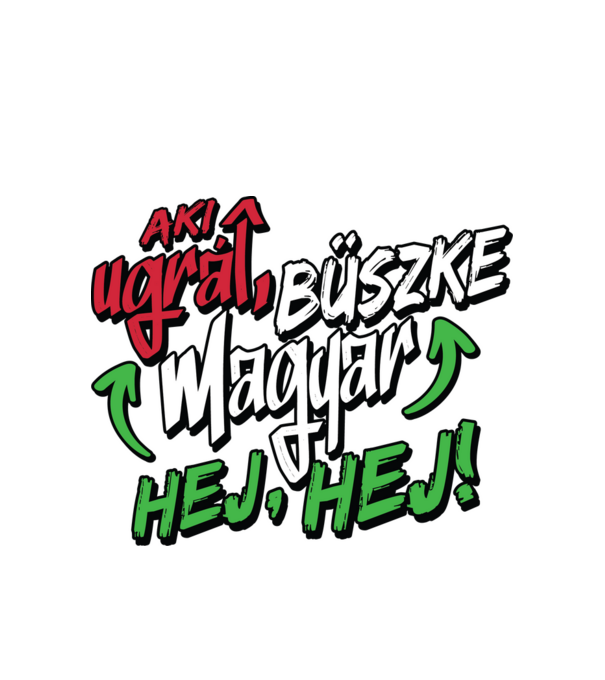 Büszke magyar minta fehér pólón