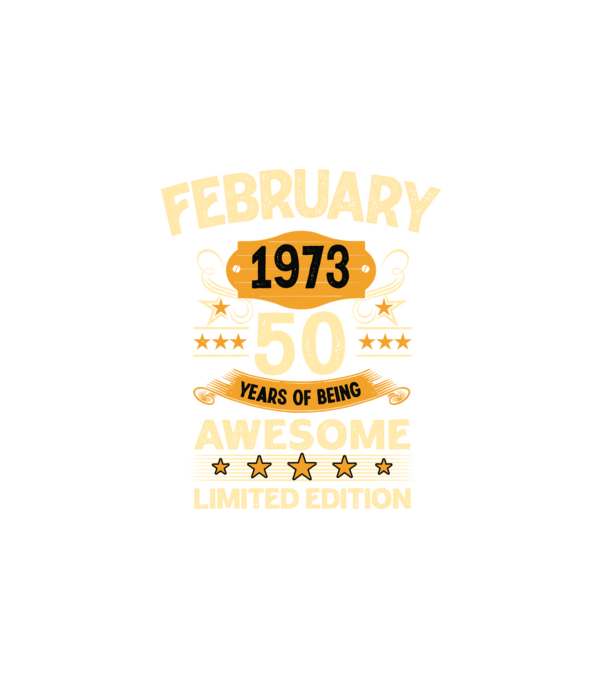 February 1973 50 years of being limited edition minta fehér pólón