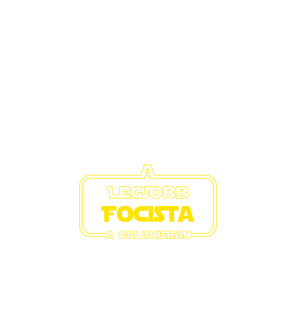 Focista minta fekete pólón