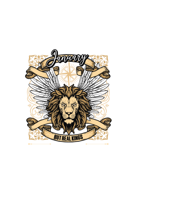 KINGS ARE BORN 1995 - JANUÁR minta fekete pólón