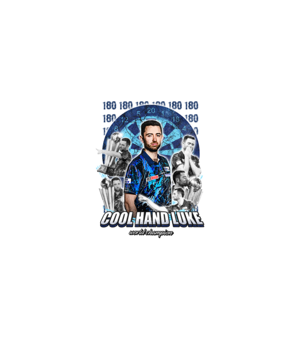 Luke Humphries World Champion minta fekete pólón