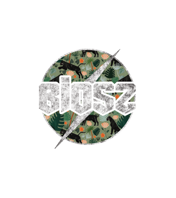 BIOSZ minta fehér pólón