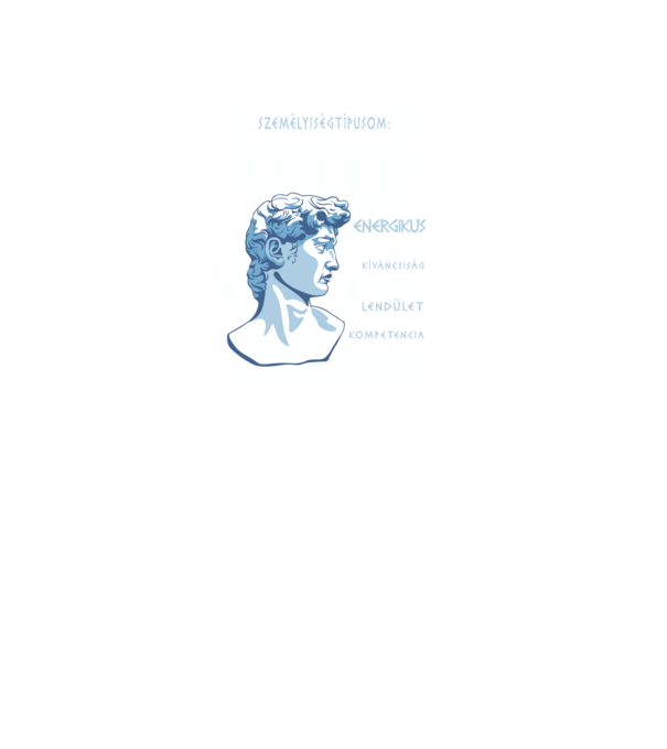 16 Személyiségtipus GREEK STYLE ENTP AZ ÚJÍTÓ minta fekete pólón