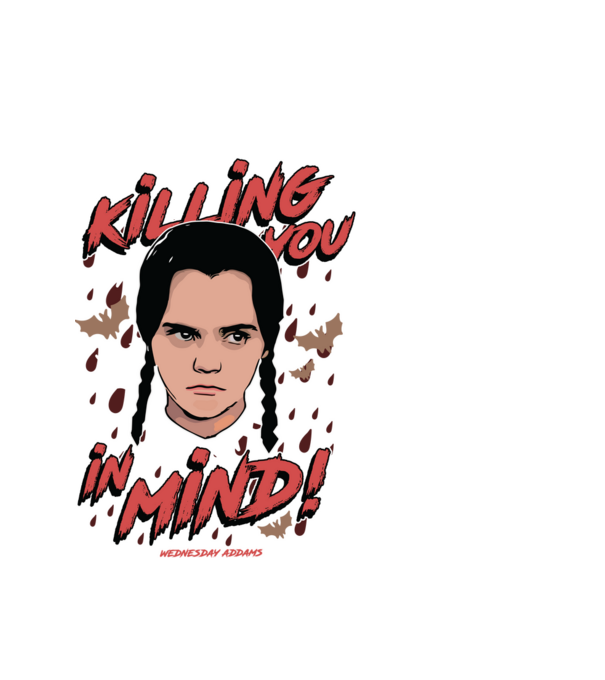 WEDNESDAY Killing You in my mind minta fehér pólón