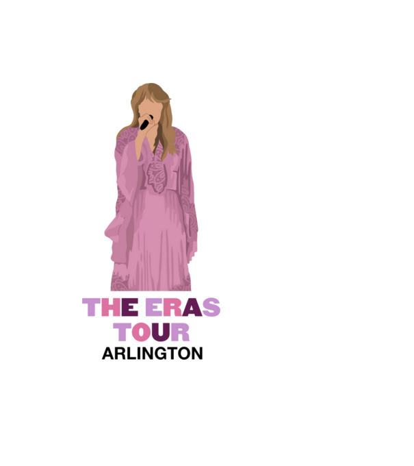 Taylor Swift The Eras Tour Arlington 3 minta világoskék pólón